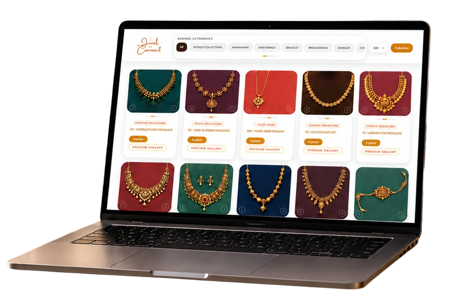 Jewel Connect Digital Showroom Platform UI